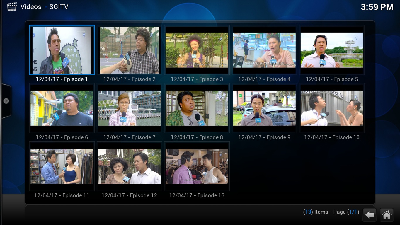 SG!TV - Plugin for XBMC and Plex for Singapore TV | GadgetReactor